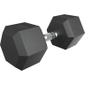 Гантель гексагональная UNIX FIT 22,5 кг обрезиненная DBHEX22_5x2